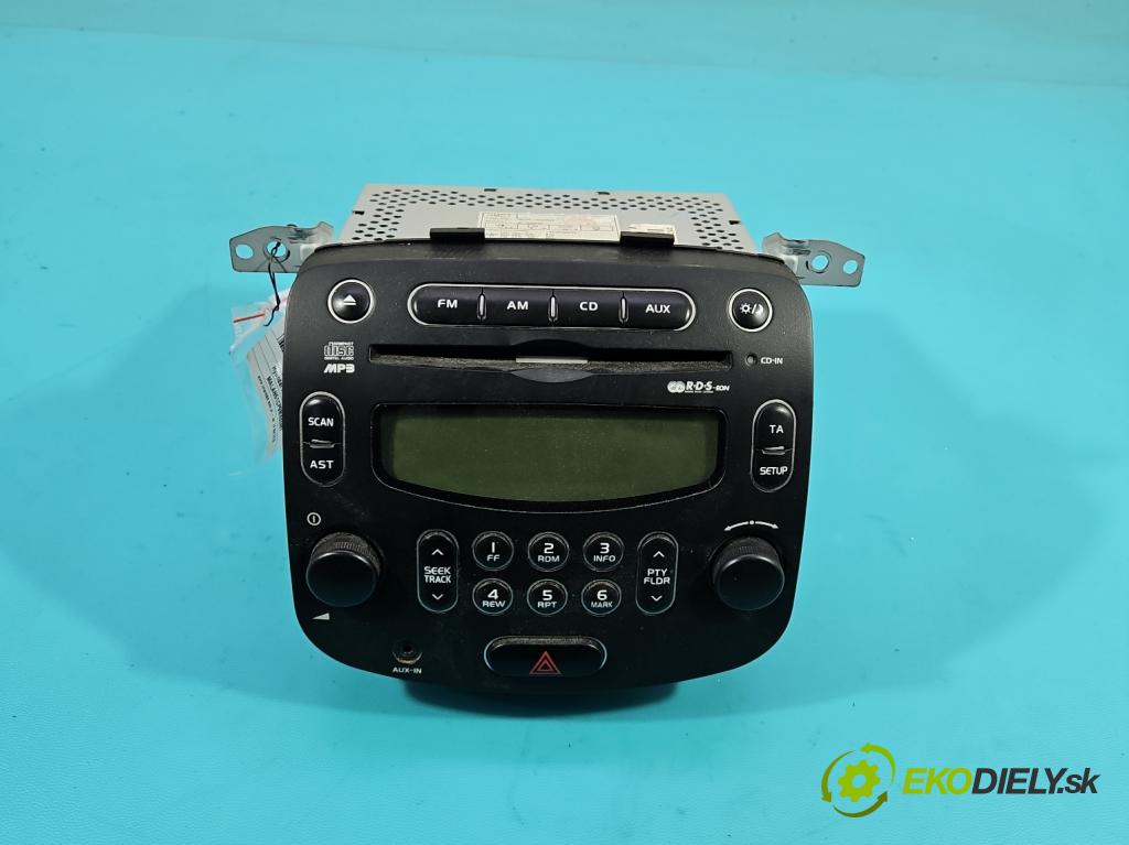 Hyundai I10 I 2008-2013 1.2 16V 78 HP manual 57,3 kW 1248 cm3 5- Radio originál 96100-0X2304X