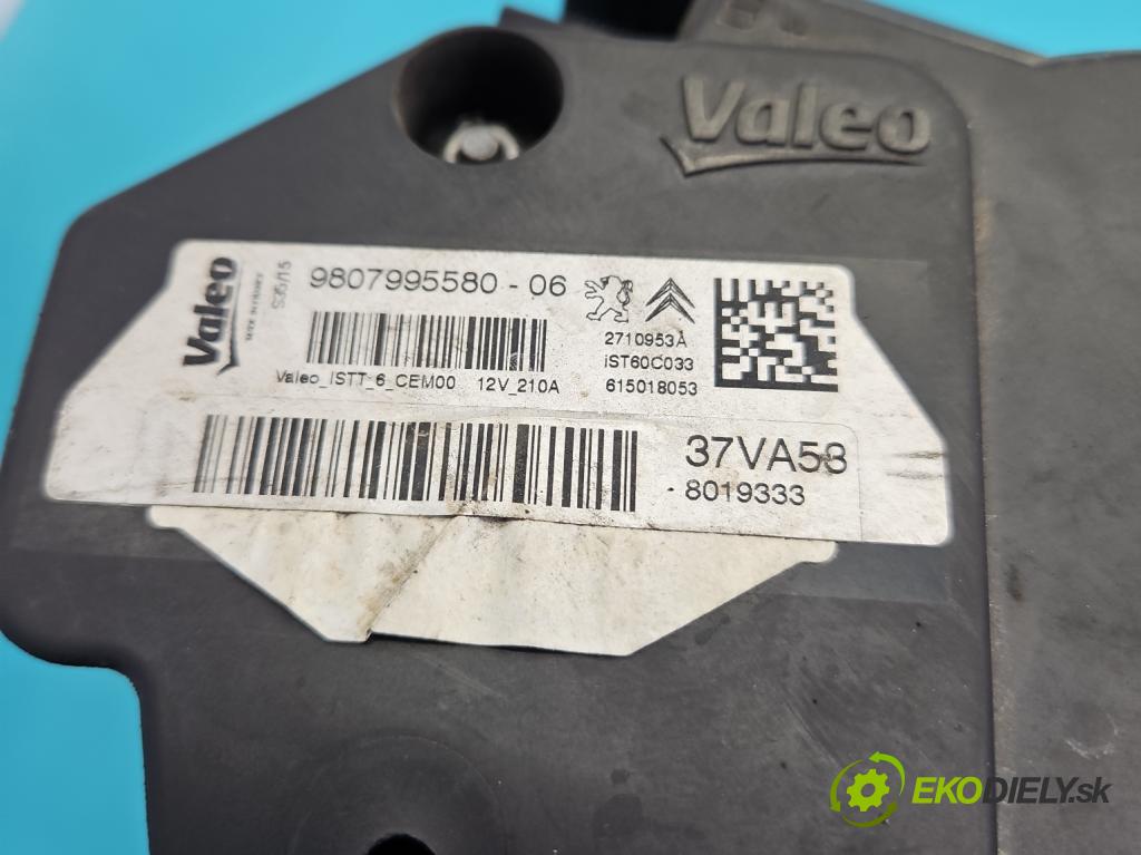 Peugeot 508 I 2010-2018 2.0 hdi 150 HP manual 110 kW 1997 cm3 4- Alternator 9807995580 (Alternátor)