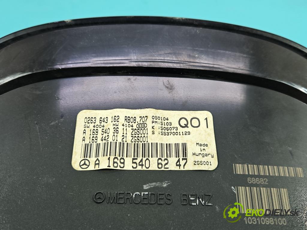 Mercedes A W169 2004-2012 2.0 CDI 109 HP automatic 80 kW 1992 cm3 5- prístrojovka/ budíky A1695406247 (Prístrojová doska)