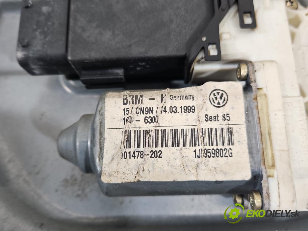 Seat Toledo II 1998-2004 1.9 tdi 110 hp manual 81 kW 1896 cm3 4- mechanismus stahování přední pravý 1J0959802G