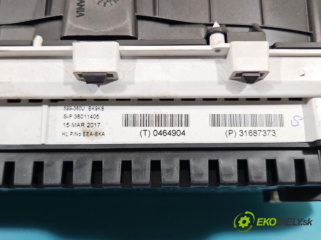 Volvo V40 II 2012-2019 2.0 D4 190 HP manual 140 kW 1969 cm3 5- prístrojovka/ budíky 31687373 (Prístrojová doska)
