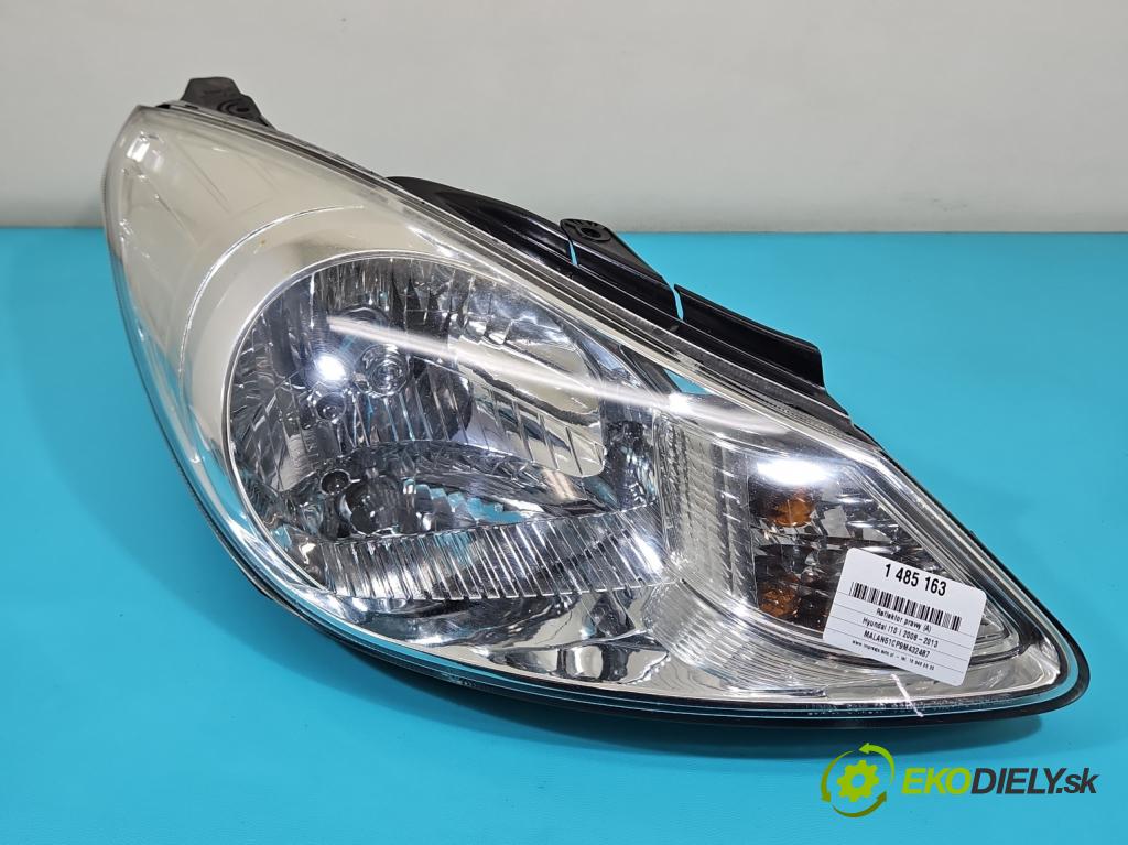Hyundai I10 I 2008-2013 1.2 16V 78 HP manual 57.3 kW 1248 cm3 5- Reflektor: pravý 92101-0X0 (Svetlo predné pravé)