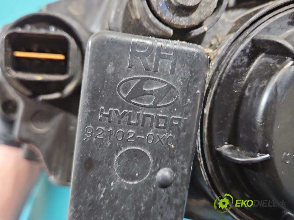 Hyundai I10 I 2008-2013 1.2 16V 78 HP manual 57.3 kW 1248 cm3 5- Reflektor: pravý 92101-0X0 (Svetlo predné pravé)