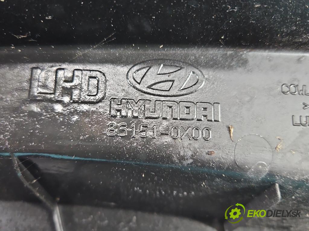 Hyundai I10 I 2008-2013 1.2 16V 78 hp manual 57,3 kW 1248 cm3 5- torpédo 86151-0X00 (Plast pod čelním sklem)