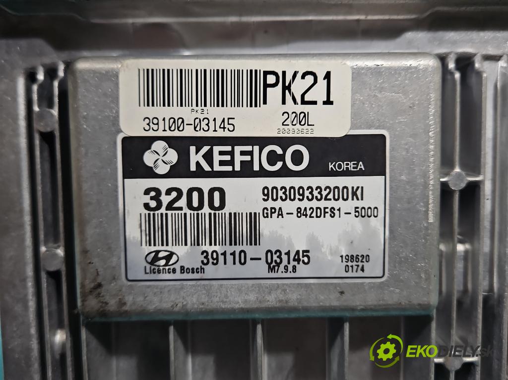 Hyundai I10 I 2008-2013 1.2 16V 78 HP manual 57,3 kW 1248 cm3 5- riadiaca jednotka motora 39110-03145
