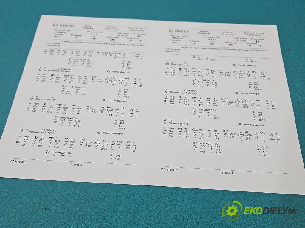 Skoda Superb I 2001-2008 1.9 tdi 131 hp automatic 96 kW 1896 cm3 4- vstřikovací čerpadlo 0414720216 (Vstřikovač paliva)