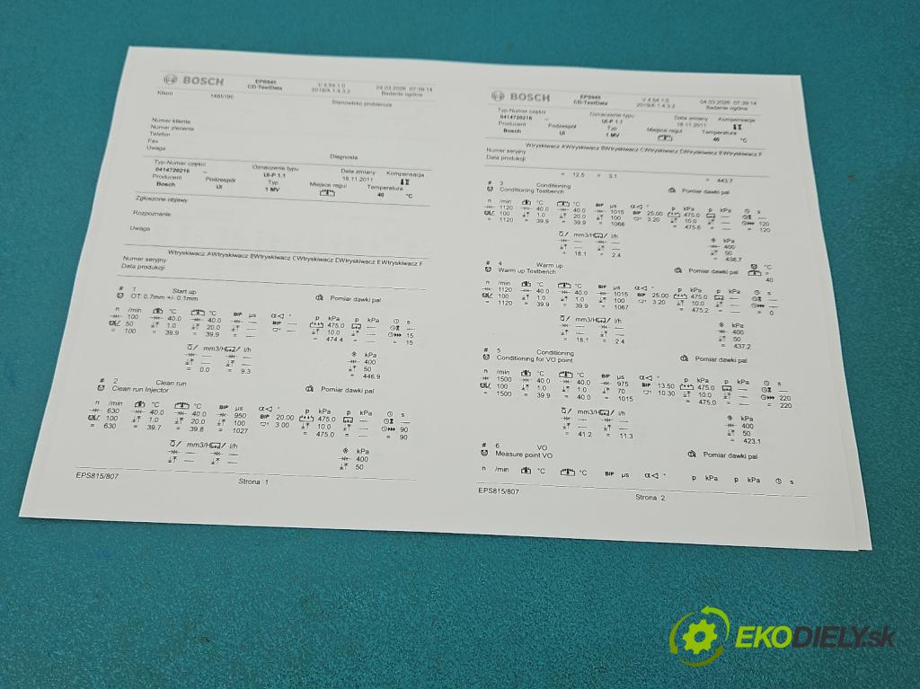 Skoda Superb I 2001-2008 1.9 tdi 131 hp automatic 96 kW 1896 cm3 4- vstřikovací čerpadlo 0414720216 (Vstřikovač paliva)
