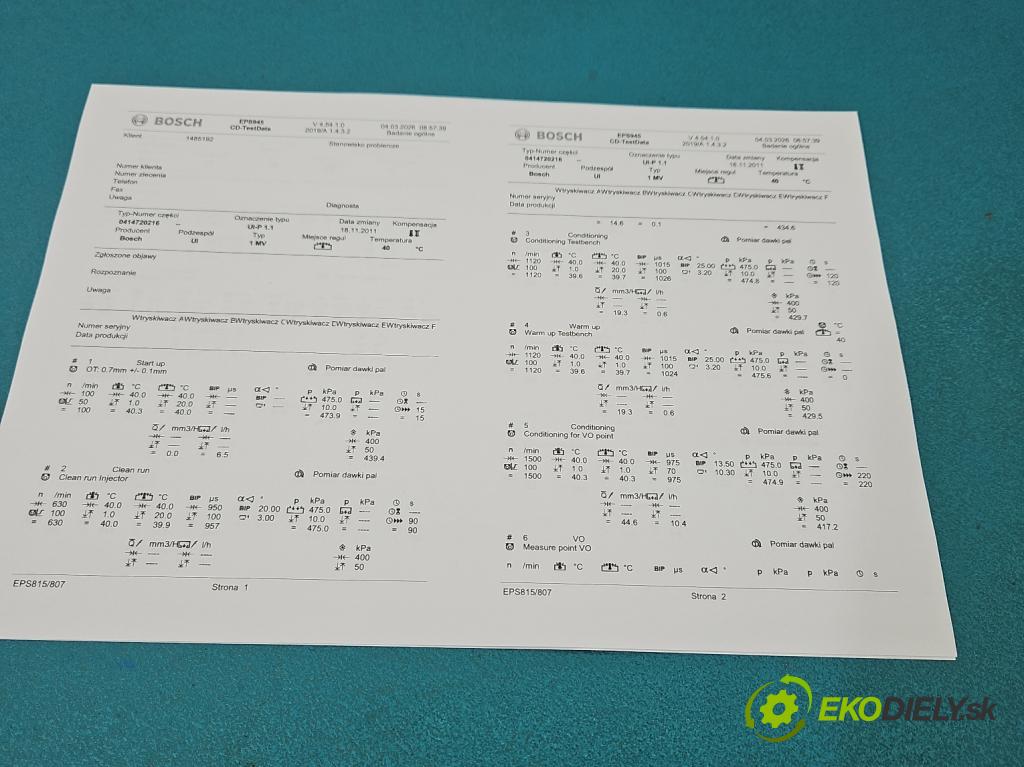 Skoda Superb I 2001-2008 1.9 tdi 131 hp automatic 96 kW 1896 cm3 4- vstřikovací čerpadlo 0414720216 (Vstřikovač paliva)
