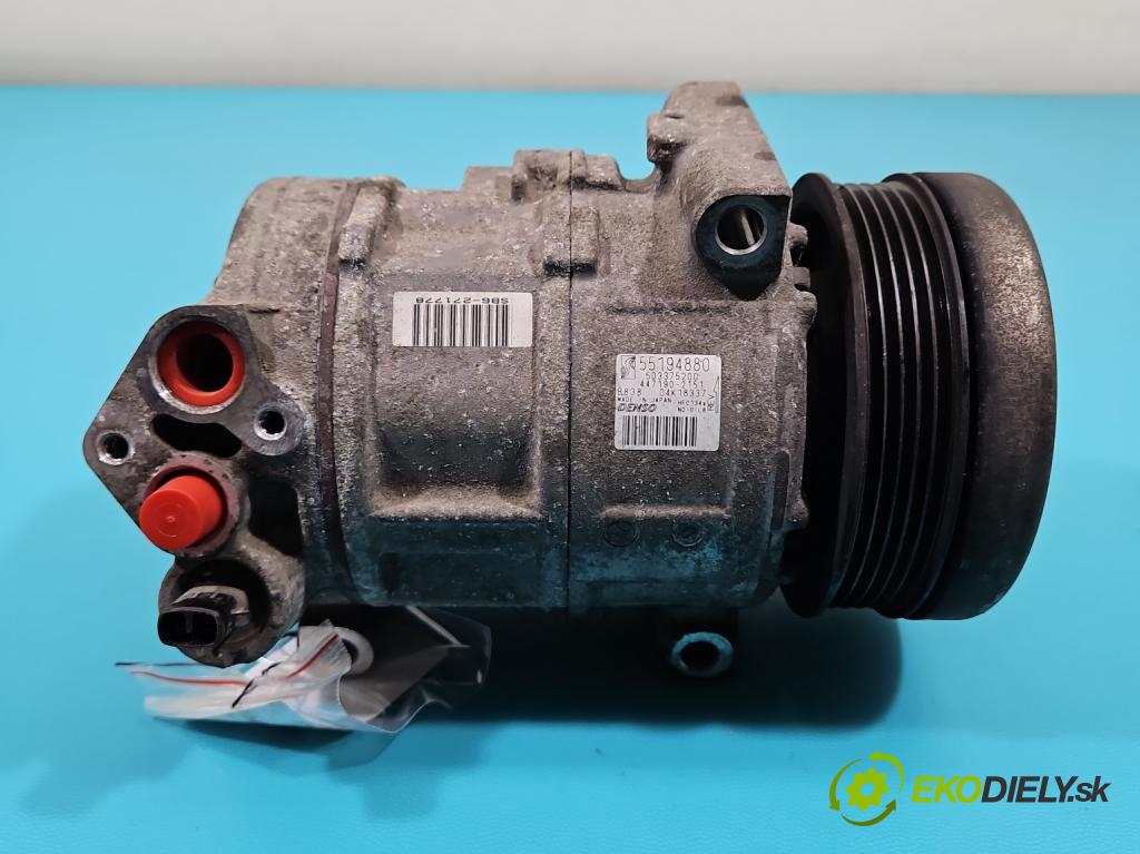 Fiat Linea 1.4 8V 77 HP manual 57 kW 1368 cm3 4- Kompresor: klimatizácie 55194880 (Kompresor klimatizácie)