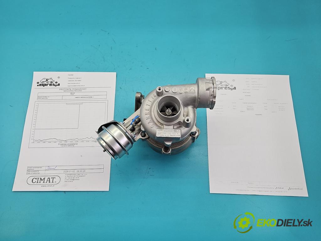 Skoda Superb I 2001-2008 1.9 tdi 131 hp automatic 96 kW 1896 cm3 4- Turbodmychadlo repasováno 717858-9