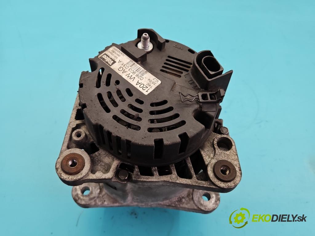 Skoda Superb I 2001-2008 1.9 tdi 131 HP automatic 96 kW 1896 cm3 4- Alternator 028903031A (Alternátor)