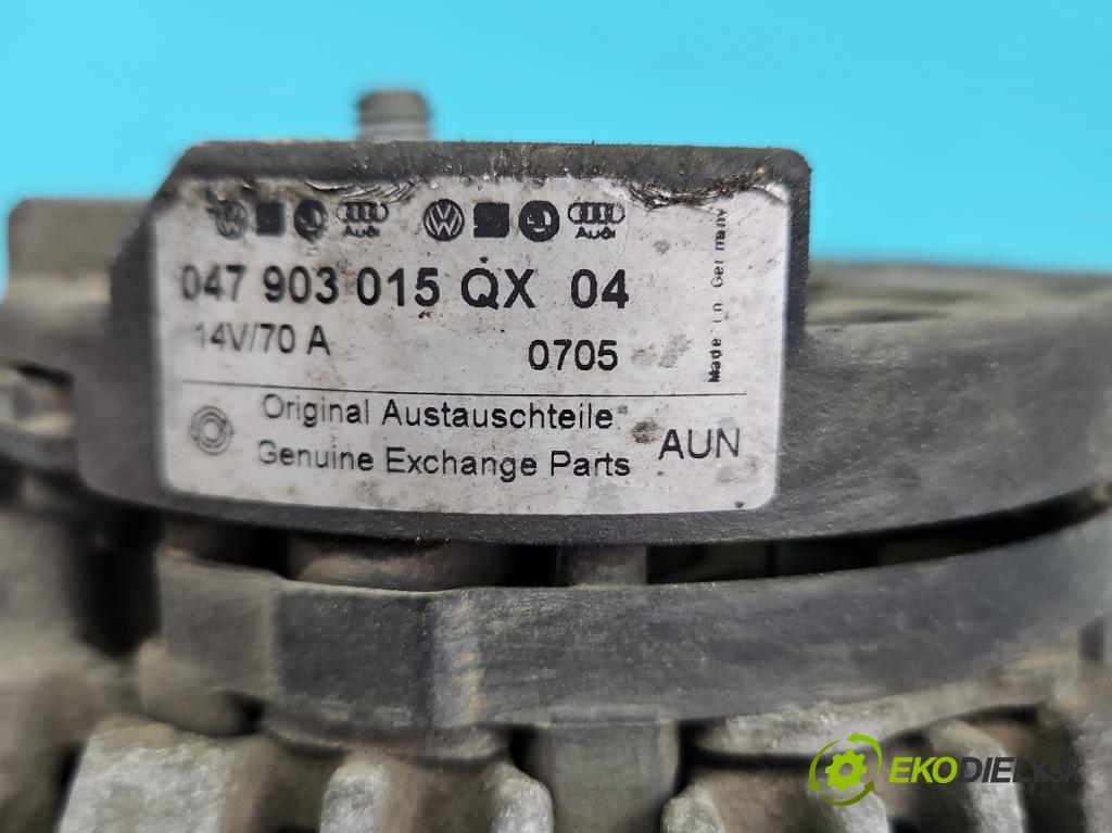 Skoda Fabia I 1999-2007 1.4 mpi 68 HP manual 50 kW 1397 cm3 5- Alternator 047903015QX (Alternátor)