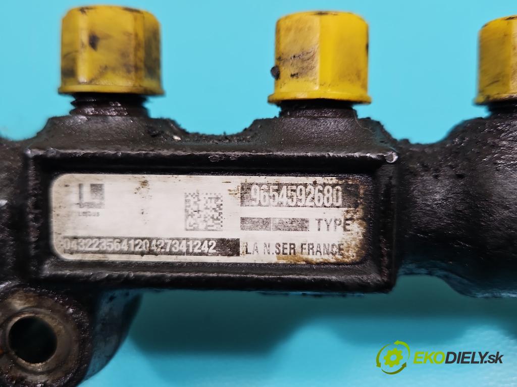 Citroen C3 I 2002-2009 1.4 HDI 68 HP manual 50 kW 1398 cm3 5- lišta vstrekovacia 9654592680 (Vstrekovacia lišta)