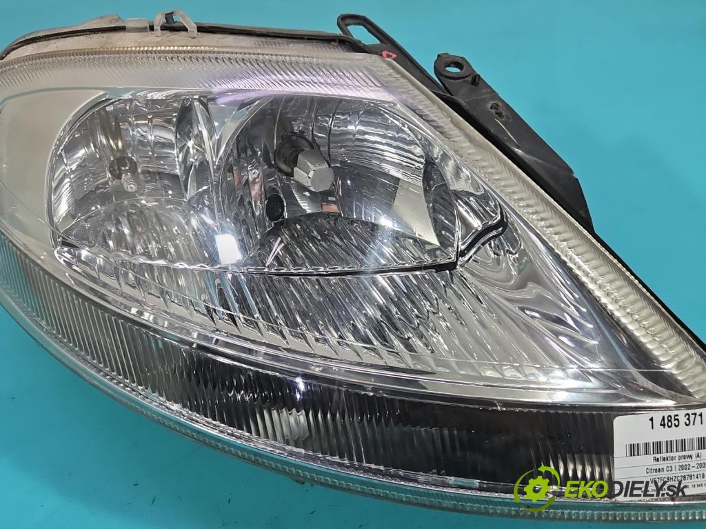 Citroen C3 I 2002-2009 1.4 HDI 68 HP manual 50 kW 1398 cm3 5- Reflektor: pravý  (Svetlo predné pravé)