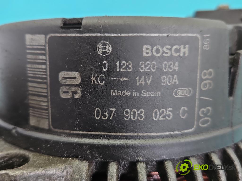 Vw Golf IV 1997-2003 1.6 SR 101 HP manual 74 kW 1595 cm3 5- Alternator 037903025C (Alternátor)