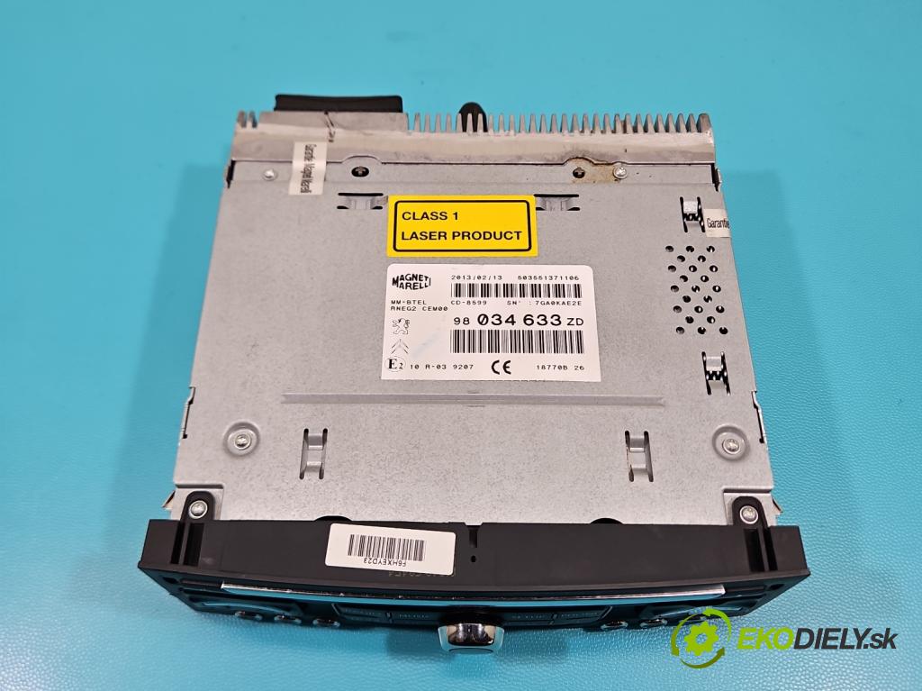 Citroen C5 II 2008-2017 2.0 hdi 163 HP automatic 120 kW 1997 cm3 5- Radio originál 98034633ZD