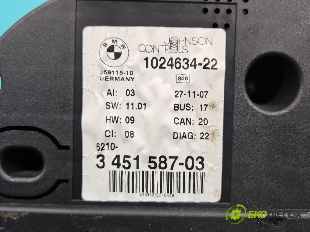 Bmw X3 E83 2003-2010 3.0d 218 HP automatic 160 kW 2993 cm3 5- prístrojovka/ budíky 1024634 (Prístrojová doska)