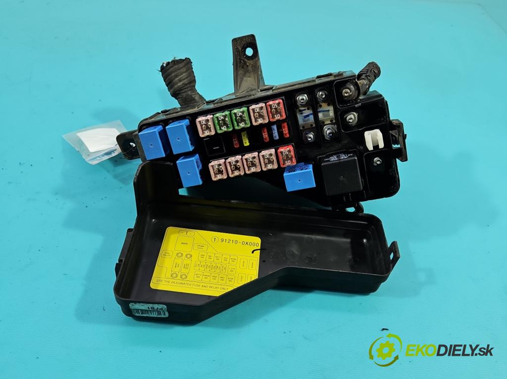 Hyundai I10 I 2008-2013 1.2 16V 78 hp manual 57,3 kW 1248 cm3 5- skříňka pojistková 91210-0X000 (Pojistková skříňka)