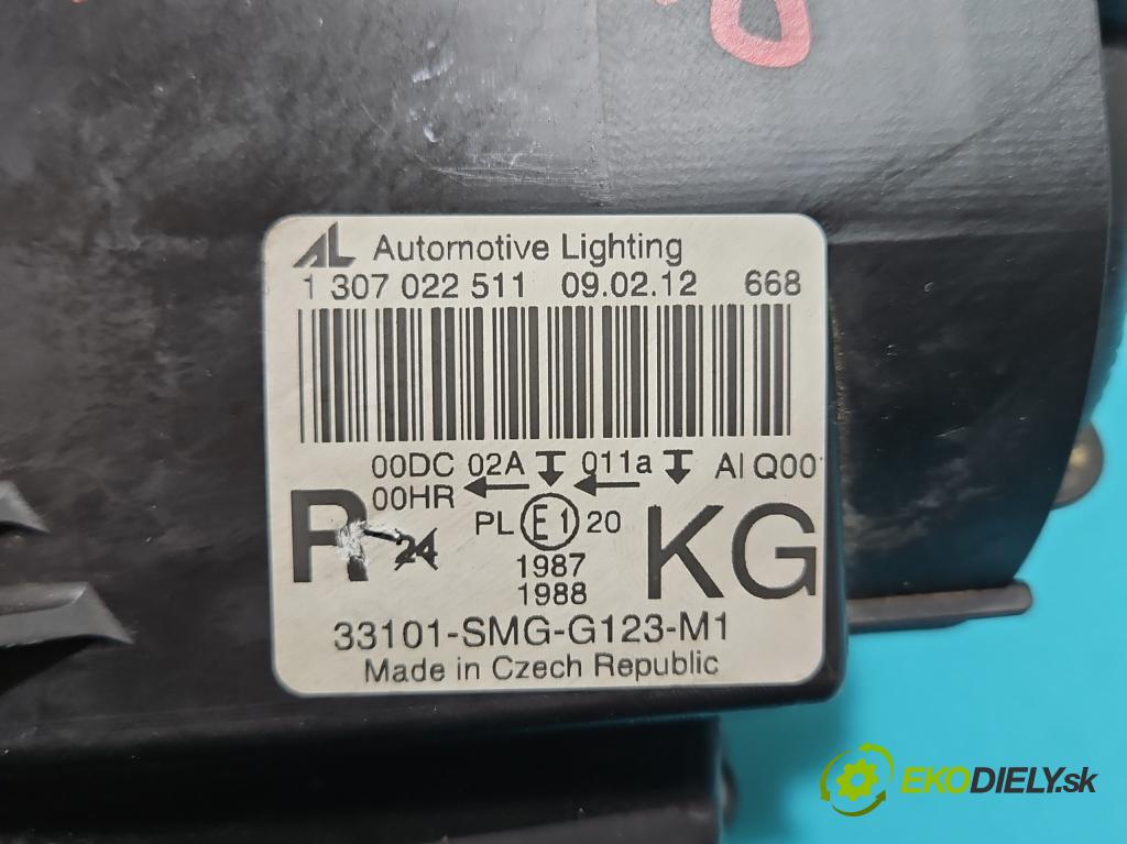 Honda Civic VIII 2006-2011 2.1 i-CTDi N22A2 141 HP manual 104 kW 2131 cm3 5- Reflektor: pravý 33101-SMG-G123-M1 (Svetlo predné pravé)