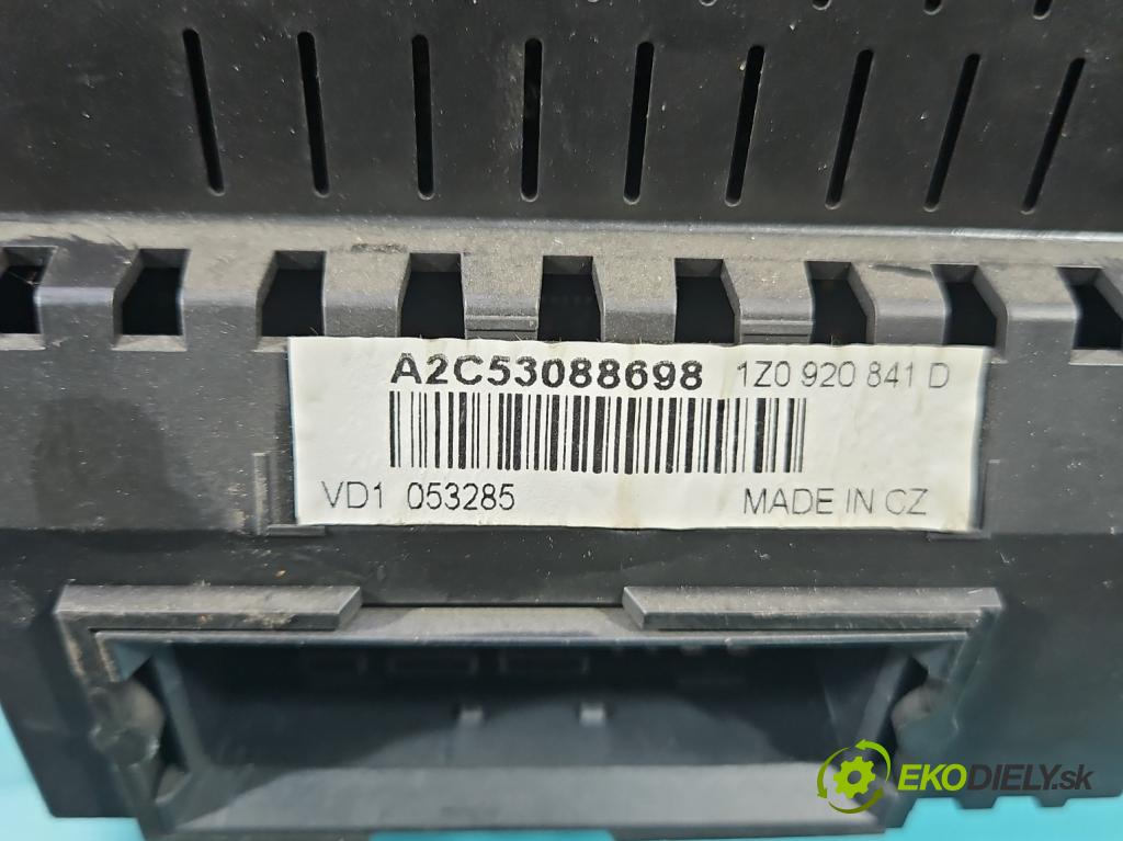 Skoda Octavia II 2004-2013 2.0 tdi 140 HP manual 103 kW 1968 cm3 5- prístrojovka/ budíky A2C53088698 (Prístrojová doska)