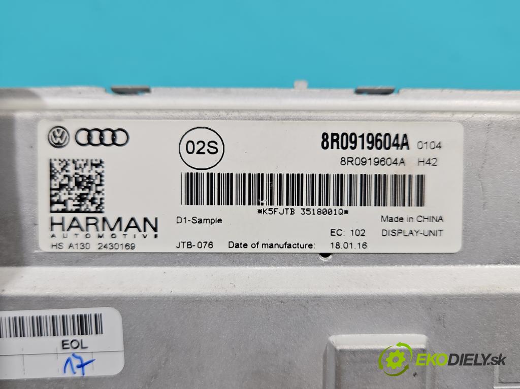 Audi Q5 2008-2016 2.0 tfsi: 220KM automatic 162 kW 1984 cm3 5- Zobrazit: 8R0919604A (Prístrojová doska)