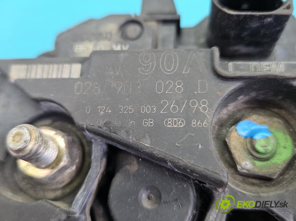 Vw Golf IV 1997-2003 1.6 SR 101 HP manual 74 kW 1595 cm3 5- Alternator 028903028D (Alternátor)