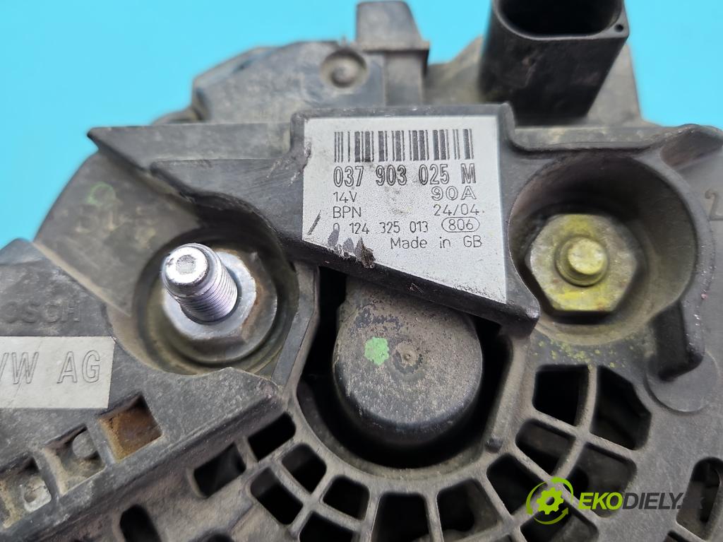 Skoda Fabia I 1999-2007 1.4 16v 75 HP manual 55 kW 1390 cm3 5- Alternator 037903025M (Alternátor)