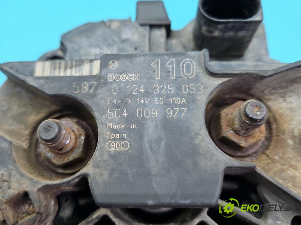 Fiat Ducato II 1994-2006 2.3 jtd 110 HP manual 81 kW 2286 cm3 4- Alternator 0124325053 (Alternátor)