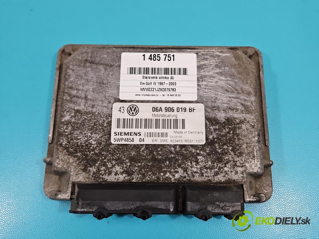 Vw Golf IV 1997-2003 1.6 SR 101 HP manual 74 kW 1595 cm3 5- riadiaca jednotka motora 06A906019BF