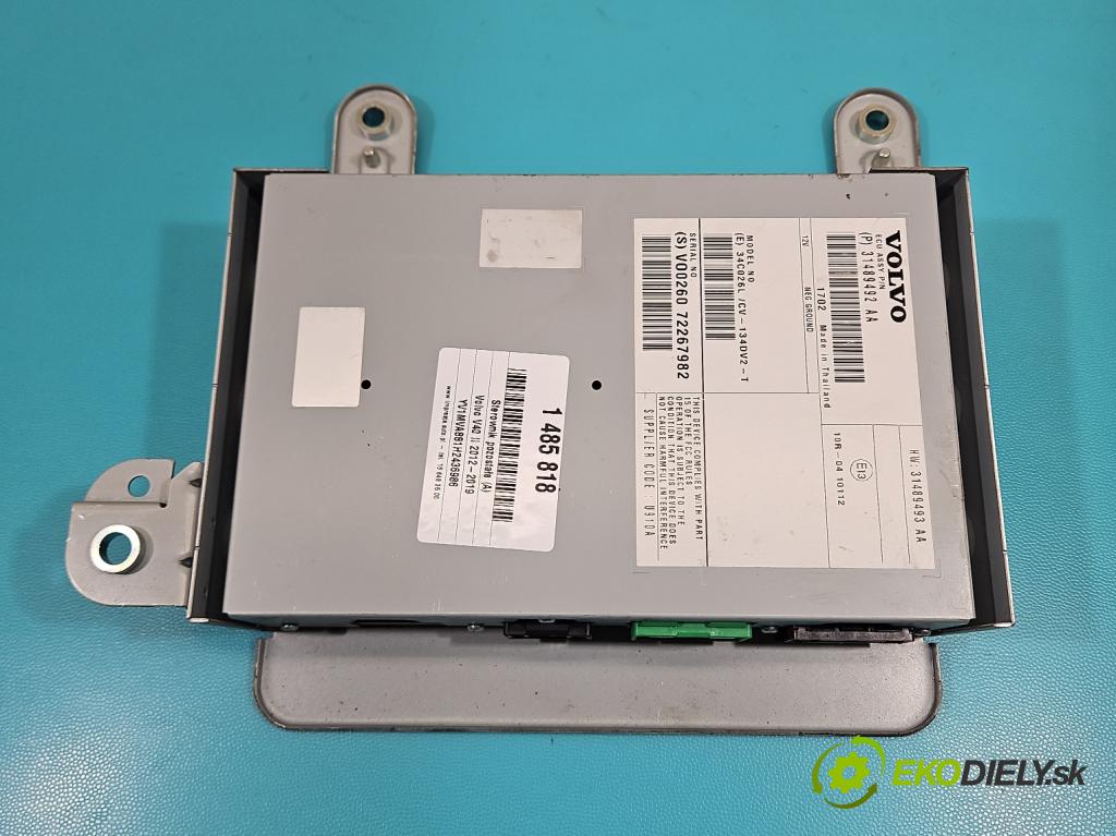 Volvo V40 II 2012-2019 2.0 D4 190 HP manual 140 kW 1969 cm3 5- Zesilovač: 31489492AA (Zosilňovač)