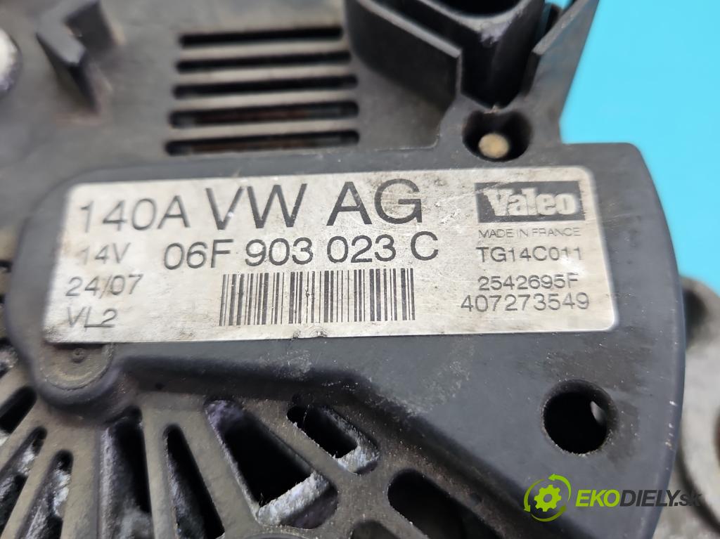 Seat Altea 1.6 SR XL 102 HP manual 75 kW 1595 cm3 5- Alternator 06F903023C (Alternátor)