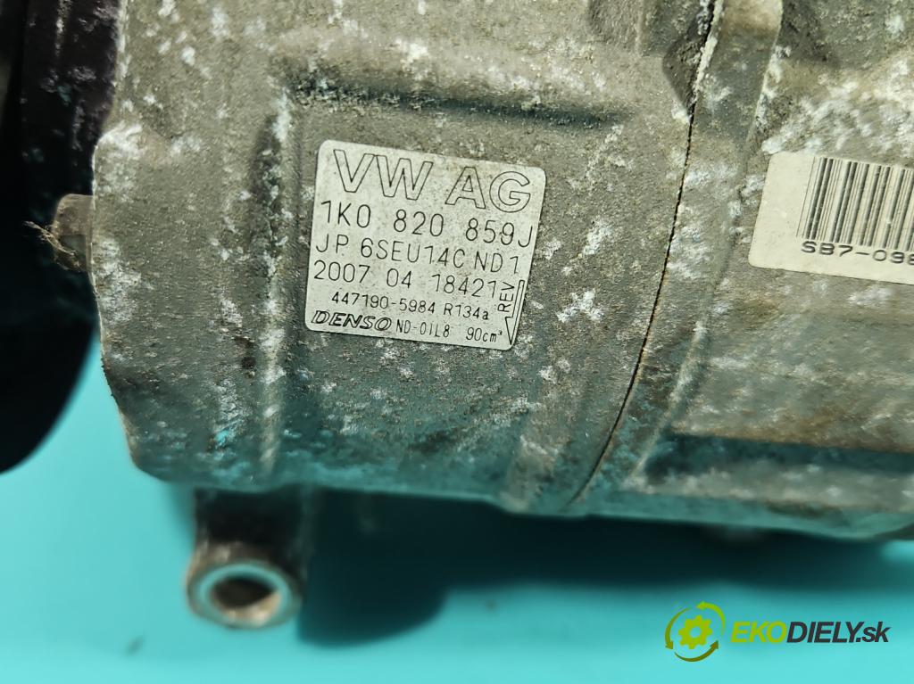 Seat Altea 1.6 SR XL 102 HP manual 75 kW 1595 cm3 5- Kompresor: klimatizácie 1K0820859J (Kompresor klimatizácie)