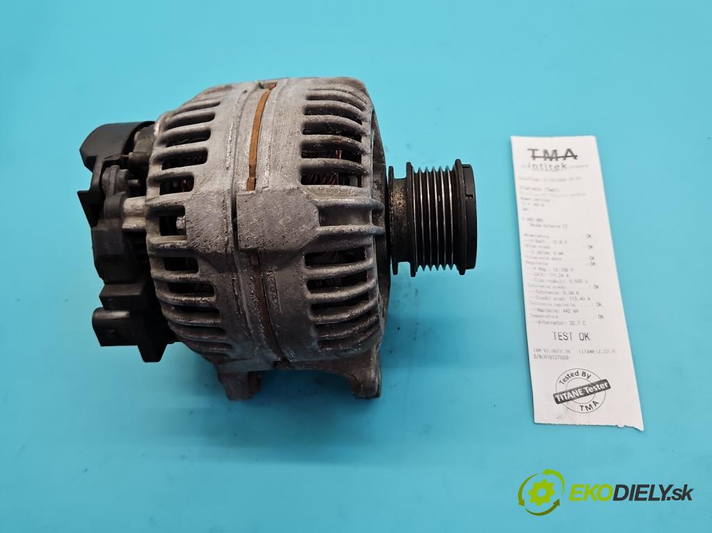 Skoda Octavia II 2004-2013 2.0 tdi 140 HP manual 103 kW 1968 cm3 5- Alternator 0124525525 (Alternátor)
