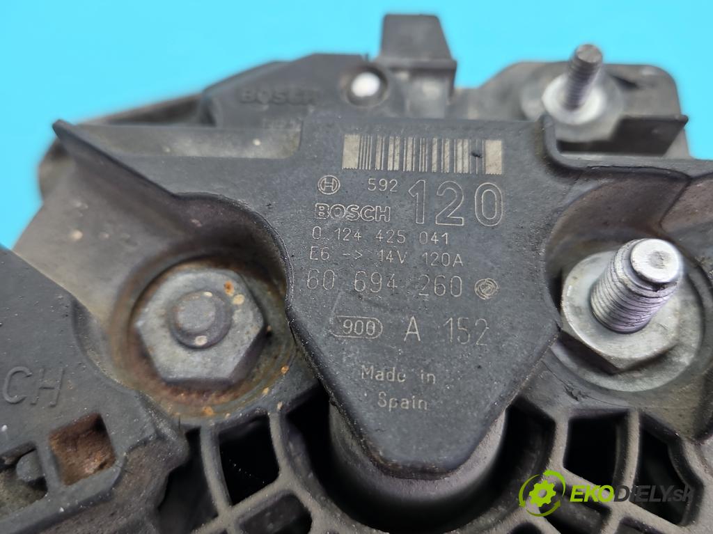 Alfa romeo 159 1.9 jts: 160 HP manual 118 kW 1859 cm3 4- Alternator 0124425041 (Alternátor)