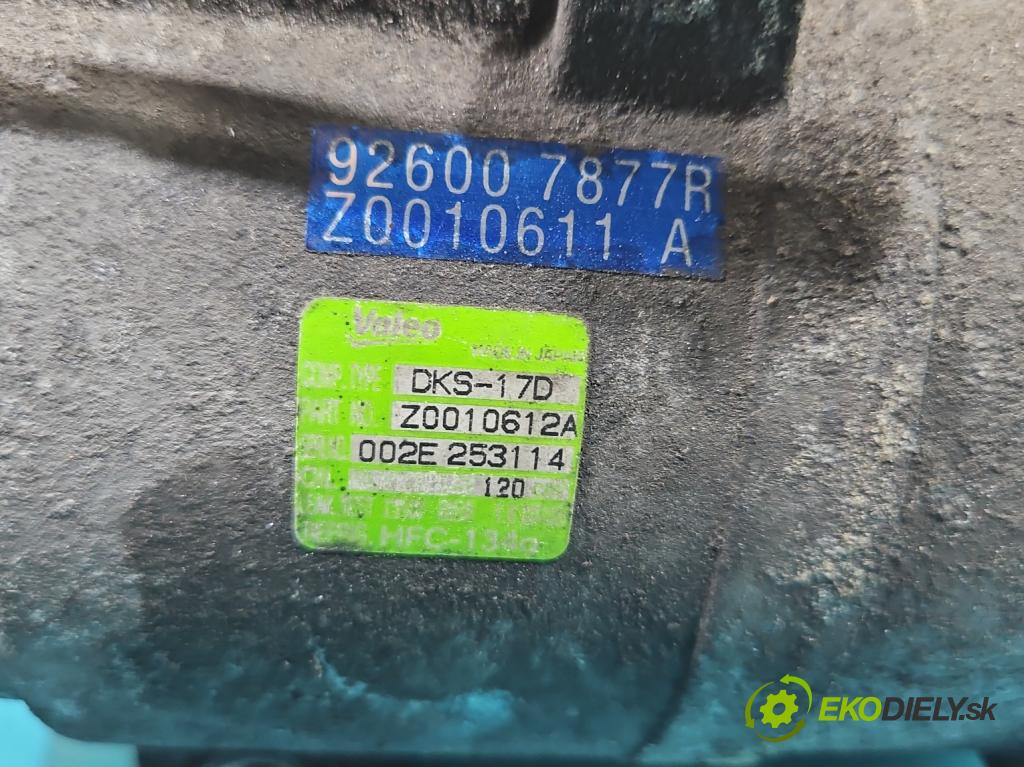 Renault Koleos I 2008-2016 2.0 dci 150 HP manual 110 kW 1995 cm3 5- Kompresor: klimatizácie 926007877R (Kompresor klimatizácie)
