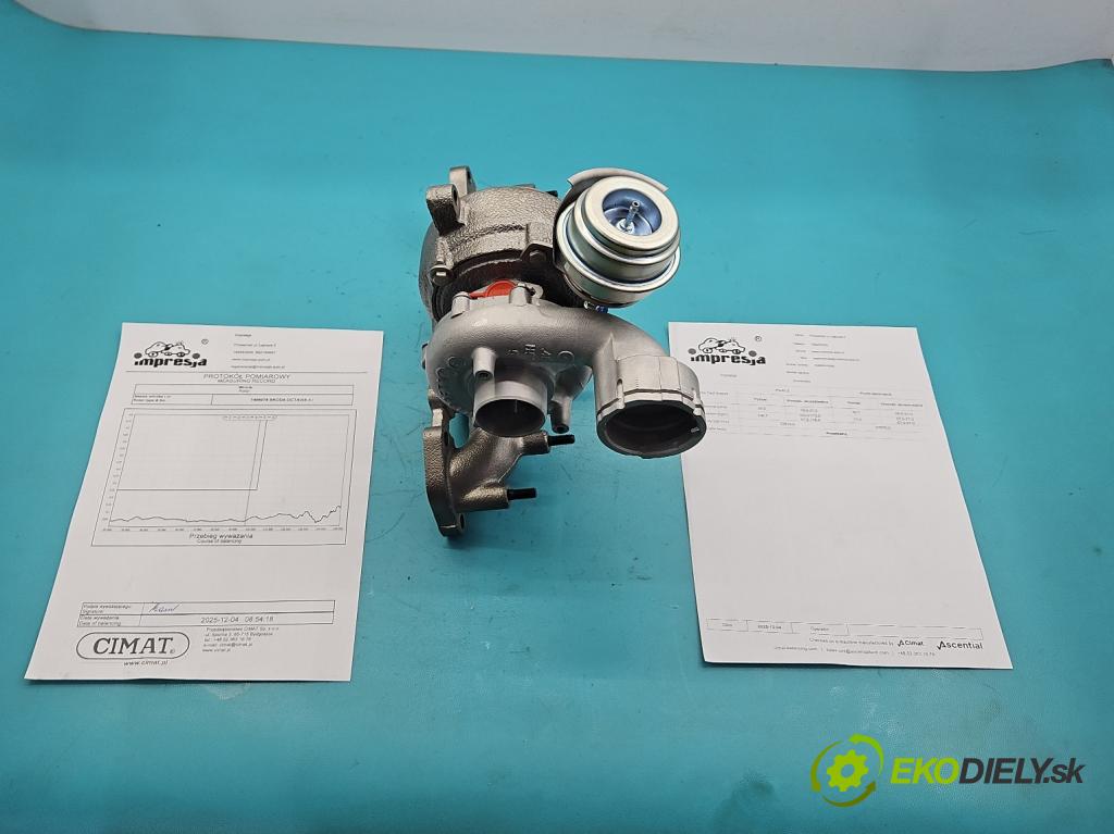 Skoda Octavia II 2004-2013 2.0 tdi 140 hp manual 103 kW 1968 cm3 5- Turbodmychadlo repasováno 724930-6