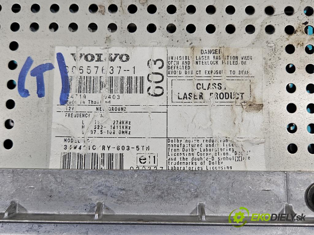 Volvo V70 II 1999-2007 2.4 20v 140 HP manual 103 kW 2435 cm3 5- Radio originál 30657637