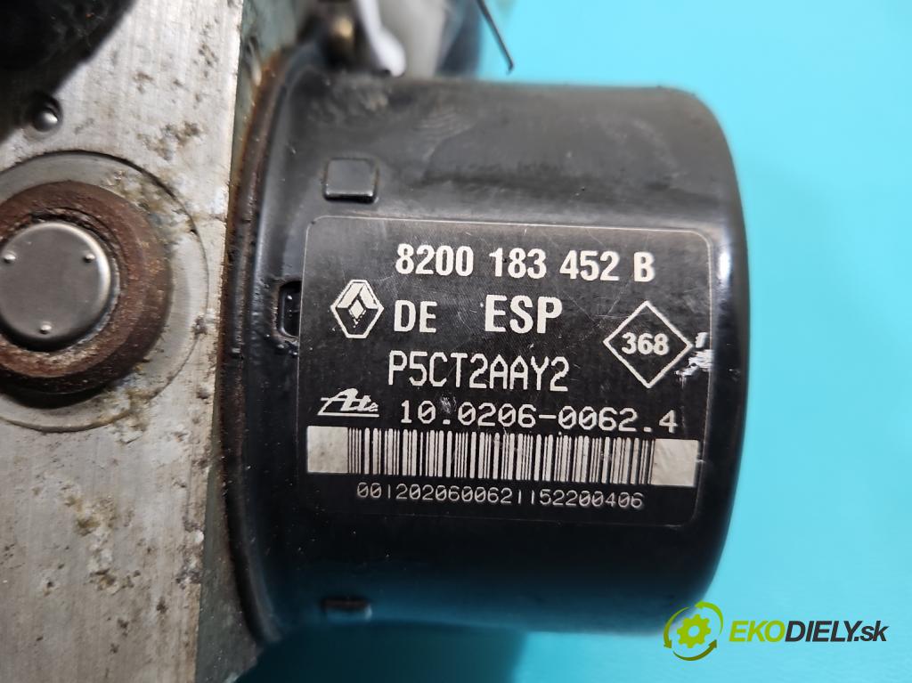 Renault Laguna II 2001-2007 1.6 16V 107 HP manual 79 kW 1598 cm3 5- čerpadlo abs 8200183452B (Pumpa ABS)