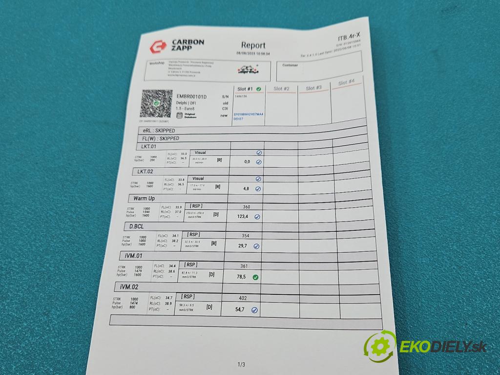 Citroen C5 II 2008-2017 2.0 hdi 163 HP automatic 120 kW 1997 cm3 5- vstrek EMBR00101D (Vstrekovač paliva)
