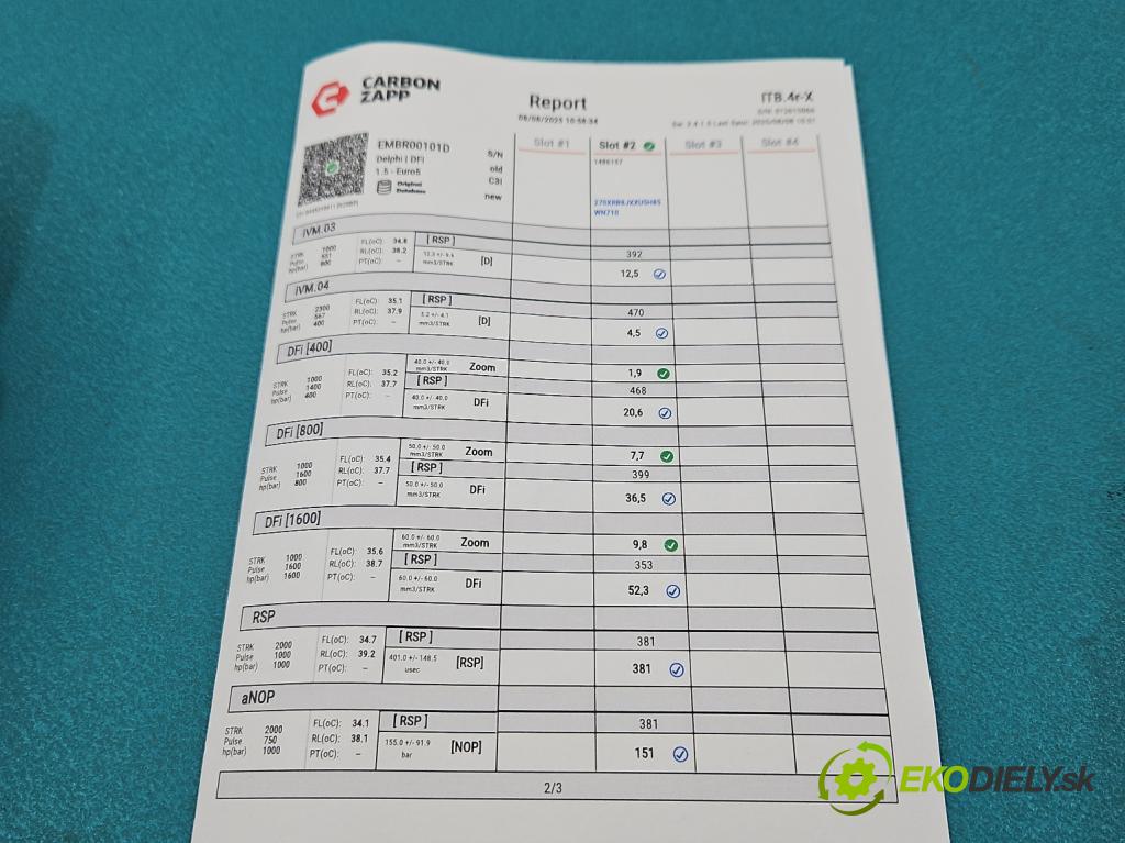Citroen C5 II 2008-2017 2.0 hdi 163 HP automatic 120 kW 1997 cm3 5- vstrek EMBR00101D (Vstrekovač paliva)
