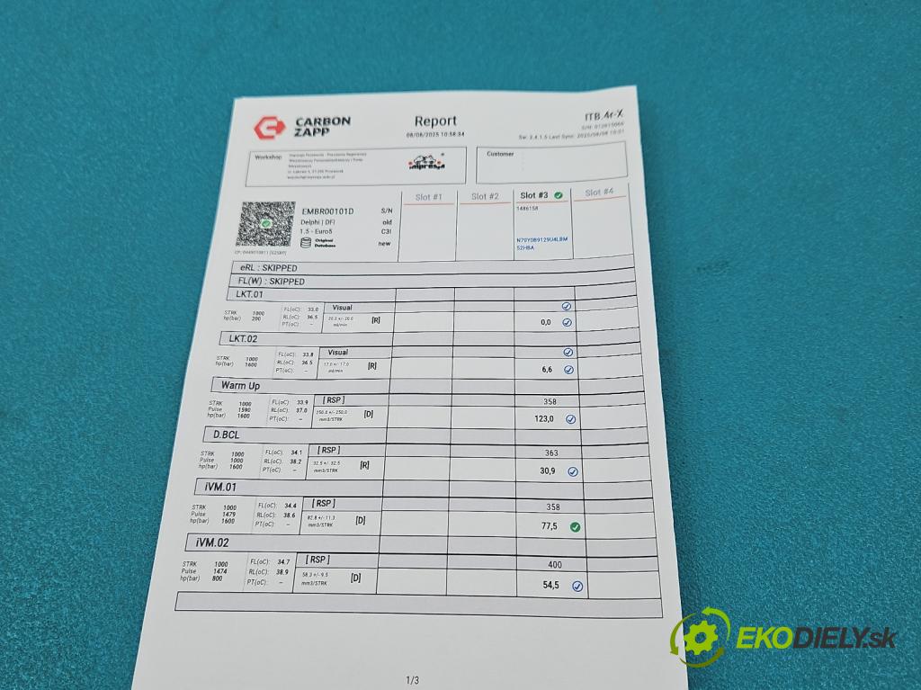 Citroen C5 II 2008-2017 2.0 hdi 163 HP automatic 120 kW 1997 cm3 5- vstrek EMBR00101D (Vstrekovač paliva)