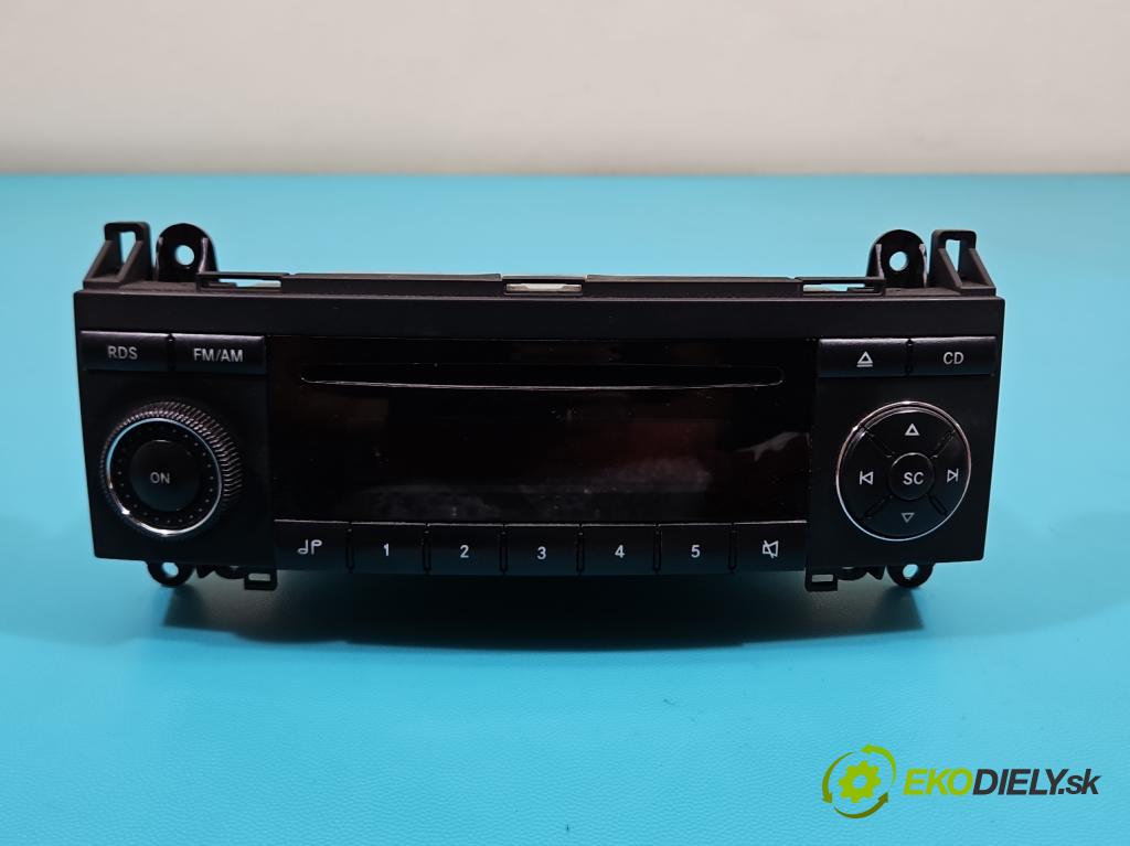 Mercedes A W169 2004-2012 1.5b: 95 HP manual 70 kW 1498 cm3 3- Radio originál A1698200086