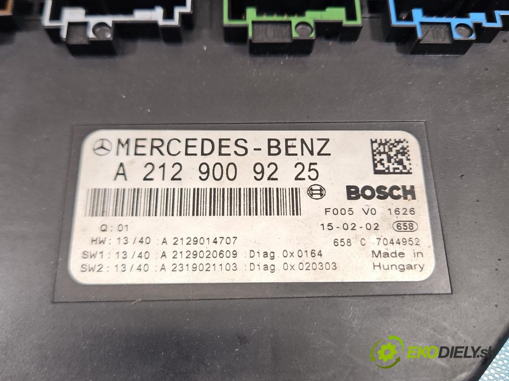 Mercedes E W212 2009-2016 2,2.0 CDI 136hp automatic 100 kW 2143 cm3 5- skříňka pojistková A2129009225 (Pojistková skříňka)