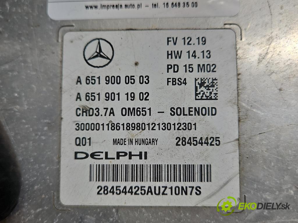 Mercedes E W212 2009-2016 2,2.0 CDI 136 HP automatic 100 kW 2143 cm3 5- riadiaca jednotka motora A6519000503