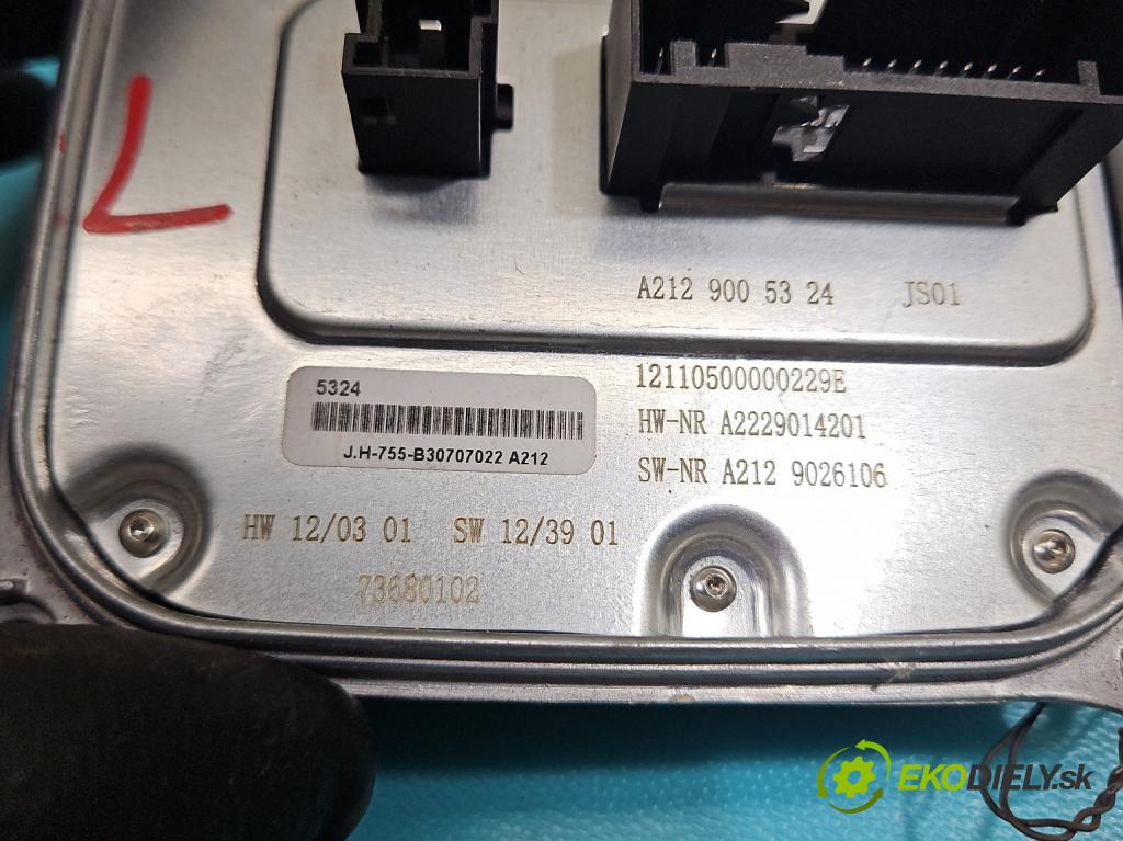 Mercedes E W212 2009-2016 2,2.0 CDI 136 HP automatic 100 kW 2143 cm3 5- střídač: xenon A2129005324 (Riadiaca jednotka xenónu)