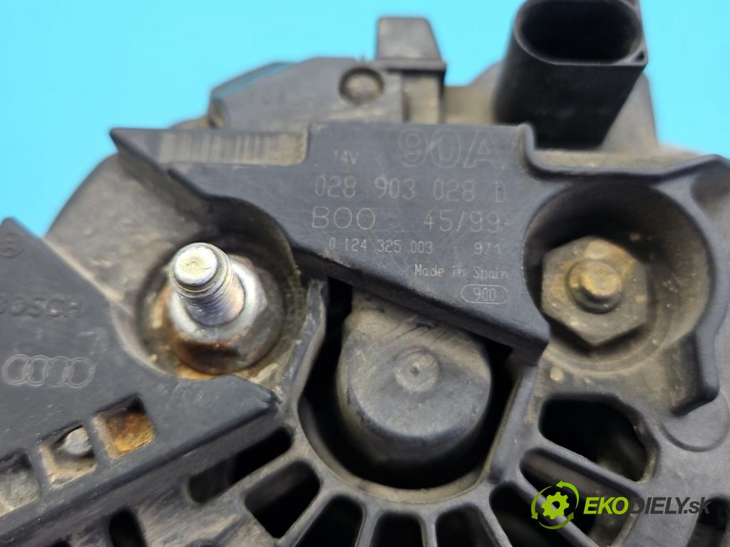 Seat Leon I 1999-2005 1.8 20v 125 HP manual 92 kW 1781 cm3 5- Alternator 0124325003 (Alternátor)
