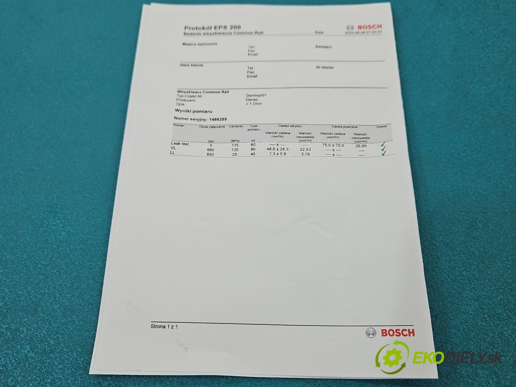 Toyota Corolla Verso I 2001-2004 2.0 d4d 90 HP manual 66 kW 1995 cm3 5- vstrek 23670-27020 (Vstrekovač paliva)