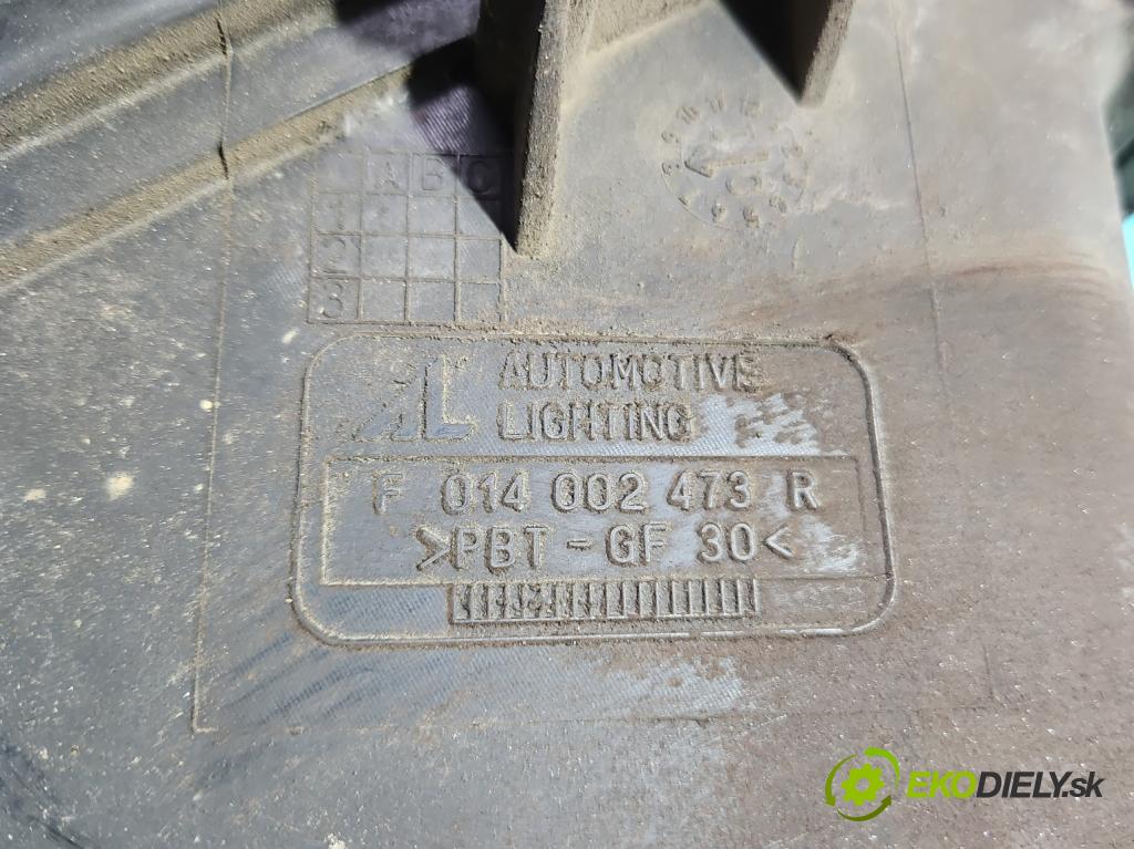 Mazda 6 I GG 2002-2007 2.0 citd 136 HP manual 100 kW 1998 cm3 5- Reflektor: pravý 014002473R (Svetlo predné pravé)