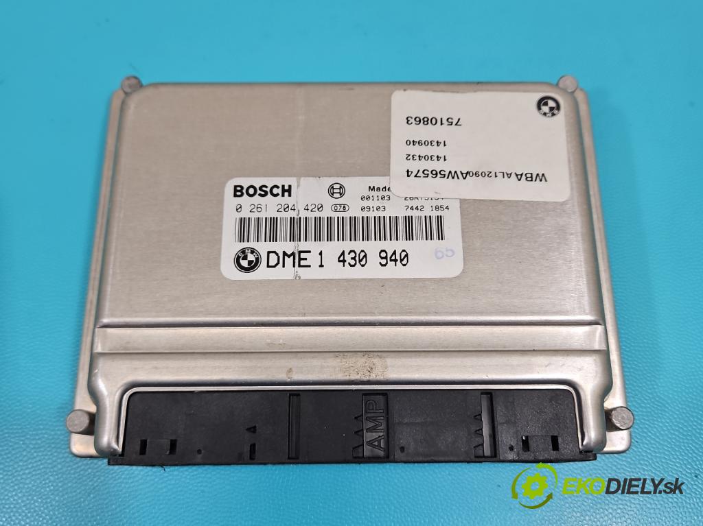 Bmw 3 E46 1998-2007 1.9b: 105 HP manual 77 kW 1895 cm3 4- riadiaca jednotka motora 0261204420