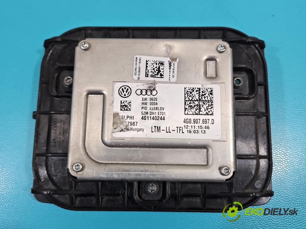 Audi Q5 2008-2016 2.0 tfsi: 220KM automatic 162 kW 1984 cm3 5- střídač: xenon 4G0907697D (Riadiaca jednotka xenónu)